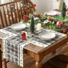 Artoid Mode Gray Buffalo Plaid Snowflakes Winter Placemats Set of 4, 12×18 Inch Christmas Table Mats for Party Kitchen Dining Decoration(Gray)