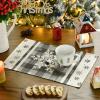 Artoid Mode Gray Buffalo Plaid Snowflakes Winter Placemats Set of 4, 12×18 Inch Christmas Table Mats for Party Kitchen Dining Decoration(Gray)