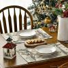 Artoid Mode Pine Branch Ornament Merry Christmas Placemats Set of 4, 12×18 Inch Seasonal Winter Table Mats for Party Kitchen Dining Decoration(Beige)
