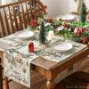 Artoid Mode Pine Branch Ornament Merry Christmas Placemats Set of 4, 12×18 Inch Seasonal Winter Table Mats for Party Kitchen Dining Decoration(Beige)