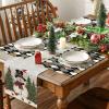 Artoid Mode Red Diamond Plaid Nutcracker Snowflake Christmas Placemats Set of 4, 12×18 Inch Winter Table Mats for Home Party Kitchen Dining Decor(Black)