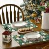 Artoid Mode Red Diamond Plaid Nutcracker Snowflake Christmas Placemats Set of 4, 12×18 Inch Winter Table Mats for Home Party Kitchen Dining Decor(Green)
