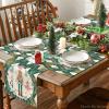 Artoid Mode Red Diamond Plaid Nutcracker Snowflake Christmas Placemats Set of 4, 12×18 Inch Winter Table Mats for Home Party Kitchen Dining Decor(Green)