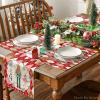 Artoid Mode Red Diamond Plaid Nutcracker Snowflake Christmas Placemats Set of 4, 12×18 Inch Winter Table Mats for Home Party Kitchen Dining Decor(Red)