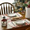 Artoid Mode Red Gingerbread Gifts Merry Christmas Placemats Set of 4, 12×18 Inch Seasonal Winter Holiday Table Mats for Party Kitchen Dining Decoration