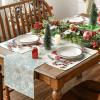 Artoid Mode Red Snow Snowman Winter Placemats Set of 4, 12×18 Inch Seasonal Holiday Christmas Place Mats for Party Dining Table(Red)
