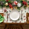 Artoid Mode Snow Ski Happy Winter Placemats Set of 4, 12×18 Inch Seasonal Holiday Christmas Place Mats for Party Dining Table