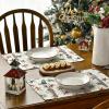 Artoid Mode Snow Ski Happy Winter Placemats Set of 4, 12×18 Inch Seasonal Holiday Christmas Place Mats for Party Dining Table