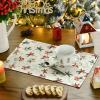 Artoid Mode Snow Ski Happy Winter Placemats Set of 4, 12×18 Inch Seasonal Holiday Christmas Place Mats for Party Dining Table