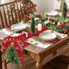 Artoid Mode Snowman Xmas Trees Christmas Placemats Set of 4, 12×18 Inch Seasonal Winter Holiday Place Mats for Party Dining Table