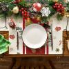 Artoid Mode Snowman Xmas Trees Christmas Placemats Set of 4, 12×18 Inch Seasonal Winter Holiday Place Mats for Party Dining Table