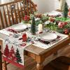 Artoid Mode Wood Reindeer Christmas Placemats Set of 4, 12×18 Inch Seasonal Winter Holiday Place Mats for Party Dining Table(Red)
