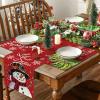 Artoid Mode Xmas Pine Red Mreey Christmas Placemats Set of 4, 12×18 Inch Winter Table Mats for Table Runner Party Kitchen Dining Decoration