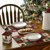 Artoid Mode Xmas Trees Christmas Balls Placemats Set of 4, 12×18 Inch Table Mats for Winter New Year Holiday Party Kitchen Dining Decoration(Red)