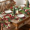 Artoid Mode Xmas Trees Christmas Balls Placemats Set of 4, 12×18 Inch Table Mats for Winter New Year Holiday Party Kitchen Dining Decoration(Red)