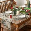 Artoid Mode Xmas Trees Holly Pine Cone Merry Christmas Placemats Set of 4, 12×18 Inch Seasonal Winter Holiday Table Mats for Party Kitchen Dining Decoration(Wood)