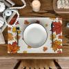 Artoid Mode Maple Leaves Fall Placemats Set of 4, 12×18 Inch Thanksgiving Seasonal Table Mats for Party Kitchen Dining Decoration