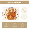 Artoid Mode Pumpkin Leaves Fall Placemats Set of 4 for Table Runner, Seasonal Kitchen Dining Table Decoration for Indoor Party Home 12 x 18 inch(Orange)