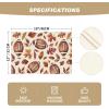 Artoid Mode Rugby Maple Leaves Football Fall Placemats Set of 6, 12×18 Inch Seasonal Table Mats for Table Runner Party Kitchen Dining Decoration(Brown/Orange)