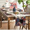 Artoid Mode Stars Black Cat Patriotic 4th of July Placemats Set of 4, 12×18 Inch Memorial Day Holiday Table Mats for Party Kitchen Dining Decoration