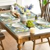 Artoid Mode Blue Lemon Iris Summer Placemats Set of 4, 12×18 Inch Seasonal Table Mats for Party Kitchen Dining Decoration(Blue)