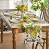 Artoid Mode Lemon Bee Leaves Hello Sunshine Summer Placemats Set of 4, 12×18 Inch Seasonal Spring Table Mats for Party Kitchen Dining Decoration