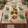 Artoid Mode Black Farmhouse Woven Braided Stripe Placemats Set of 4,12×18 Inch Seasonal Holiday Table Mats Party Kitchen Dining Decoration(Army Green)