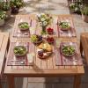 Artoid Mode Black Farmhouse Woven Braided Stripe Placemats Set of 4,12×18 Inch Seasonal Holiday Table Mats Party Kitchen Dining Decoration(Red)
