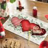 Artoid Mode Buffalo Plaid Eucalyptus Hearts Valentine Placemats Set of 2, 12×18 Inch Anniversary Wedding Table Mats for Party Kitchen Dining(Red/Beige)