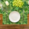 Artoid Mode Buffalo Plaid Shamrock St. Patrick’s Day Placemats Set of 4, 12×18 Inch Seasonal Spring Table Mats for Party Kitchen Dining Decoration