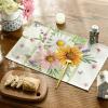 Artoid Mode Green Daisy Leaf Spring Placemats Set of 4, 12×18 Inch Seasonal Summer Holiday Pastoral Table Mats for Party Kitchen Dining Decoration(Green)