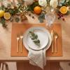 Artoid Mode Green Faux Leather Placemats Set of 4, 15 Inch Waterproof Wipeable Heat Resistant Vinyl Place Mats, Reversible Table Mats for St. Patrick’s Day Dining Decor(Rust)