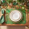 Artoid Mode Lucky Shamrocks Lace St. Patrick’s Day Placemats Set of 2, 12×18 Inch Spring Table Mats for Party Kitchen Dining Decoration(Green)