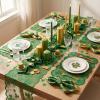 Artoid Mode Lucky Shamrocks Lace St. Patrick’s Day Placemats Set of 2, 12×18 Inch Spring Table Mats for Party Kitchen Dining Decoration(Green)
