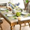 Artoid Mode Patchwork Buffalo Plaid Floral Spring Placemats Set of 4, 12×18 Inch Seasonal Summer Holiday Table Mats for Party Kitchen Dining Decoration
