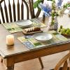 Artoid Mode Patchwork Buffalo Plaid Floral Spring Placemats Set of 4, 12×18 Inch Seasonal Summer Holiday Table Mats for Party Kitchen Dining Decoration