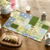 Artoid Mode Patchwork Buffalo Plaid Floral Spring Placemats Set of 4, 12×18 Inch Seasonal Summer Holiday Table Mats for Party Kitchen Dining Decoration