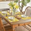 Artoid Mode Rabbit Bunny Happy Easter Placemats Set of 4, 12×18 Inch Seasonal Spring Holiday Table Mats for Party Kitchen Dining Decoration(Yellow)