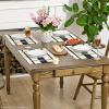Artoid Mode Red Farmhouse Woven Rustic Placemats Set of 4,12×18 Inch Seasonal Holiday Hollow Table Mats Party Kitchen Dining Decoration(Dark Blue)