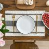 Artoid Mode Red Farmhouse Woven Rustic Placemats Set of 4,12×18 Inch Seasonal Holiday Hollow Table Mats Party Kitchen Dining Decoration(Dark Grey)