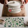 Artoid Mode Shamrock St. Patrick’s Day Vinyl Placemats Set of 4, 12×18 Inch Spring Washable Heat Resistant Plastic Place Mats for Party Dining Table Decor