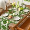 Artoid Mode Stripes Shamrock Lucky Irish St. Patrick’s Day Placemats Set of 6, 12×18 Inch Seasonal Spring Table Mats for Party Kitchen Dining Decoration(Beige)
