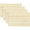 Artoid Mode Black Farmhouse Woven Braided Stripe Placemats Set of 4,12×18 Inch Seasonal Holiday Table Mats Party Kitchen Dining Decoration(Burlap Brown)