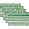 Artoid Mode Black Farmhouse Woven Braided Stripe Placemats Set of 4,12×18 Inch Seasonal Holiday Table Mats Party Kitchen Dining Decoration(Emerald)