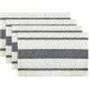 Artoid Mode Red Farmhouse Woven Rustic Placemats Set of 4,12×18 Inch Seasonal Holiday Hollow Table Mats Party Kitchen Dining Decoration(Dark Grey)