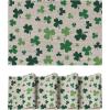 Artoid Mode Shamrock St. Patrick’s Day Vinyl Placemats Set of 4, 12×18 Inch Spring Washable Heat Resistant Plastic Place Mats for Party Dining Table Decor