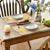 Artoid Mode Plaid Polka Dot Flowers Spring Placemats Set of 4, 12×18 Inch Seasonal Summer Holiday Table Mats for Party Kitchen Dining Decoration