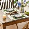 Artoid Mode Trees Leaves Spring Placemats Set of 4, 12×18 Inch Seasonal Summer Table Mats for Dining Party Decoration(Beige/Green)