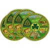 Artoid Mode Triquetra Shamrock Round St. Patrick’s Day Placemats Set of 4, 14 Inch Seasonal Spring Harp Table Mats for Kitchen Dining Decoration