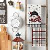 Artoid Mode Beige Blue Xmas Tree Snowman Christmas Kitchen Towels Dish Towels, 18×26 Inch Holiday Believe Bird Winter Decoration Hand Towels Set of 4(Black/Beige)
